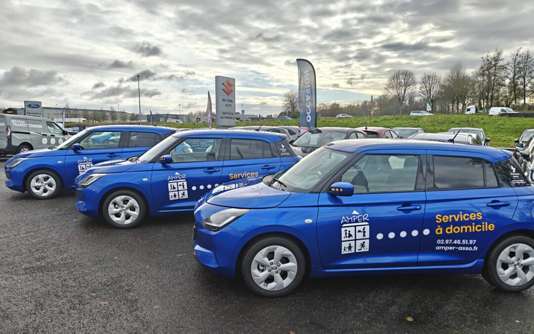 AMPER passe au bleu : de nouveaux véhicules pour nos aides à domicile